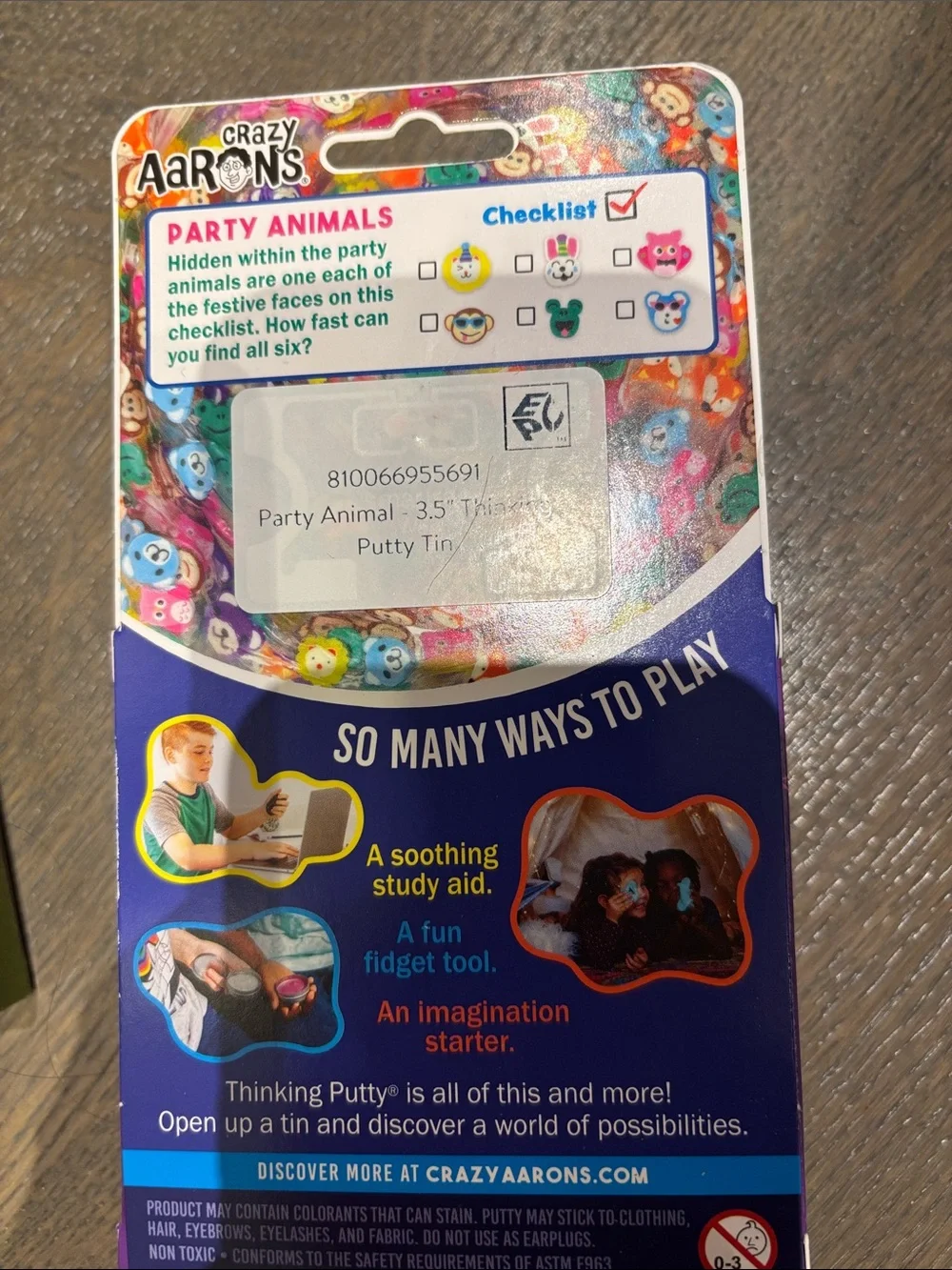 Crazy Aaron’s Thinking Putty duo. Hide Inside